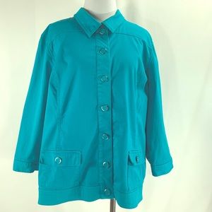 CHRISTOPHER and BANKS JACKET XL Ladies coat TEAL